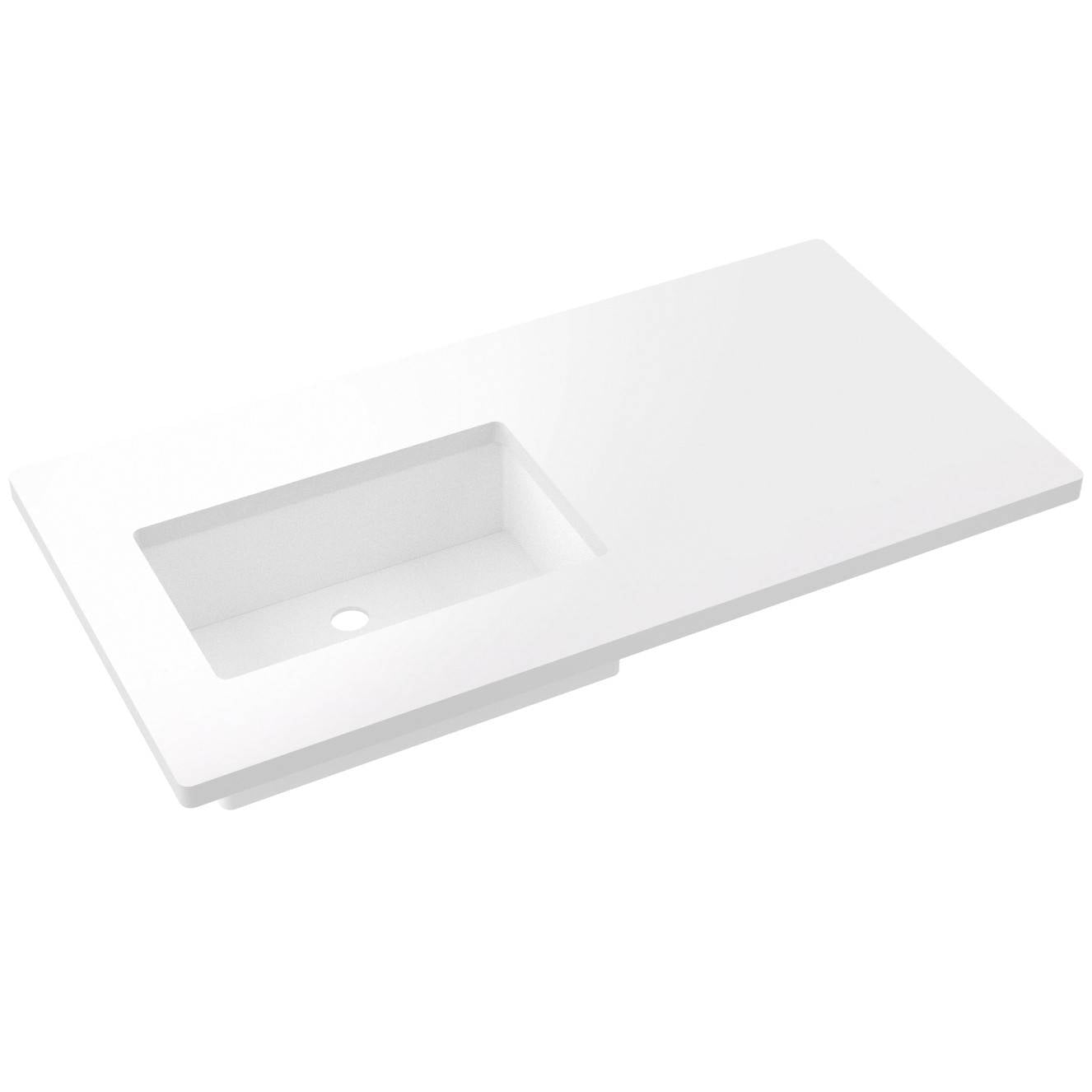 43" Silestone® Quartz Vanity Top Single Rectangle Offset Sink