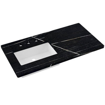 43" Silestone® Quartz Vanity Top Single Rectangle Offset Sink