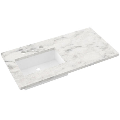 43" Silestone® Quartz Vanity Top Single Rectangle Offset Sink