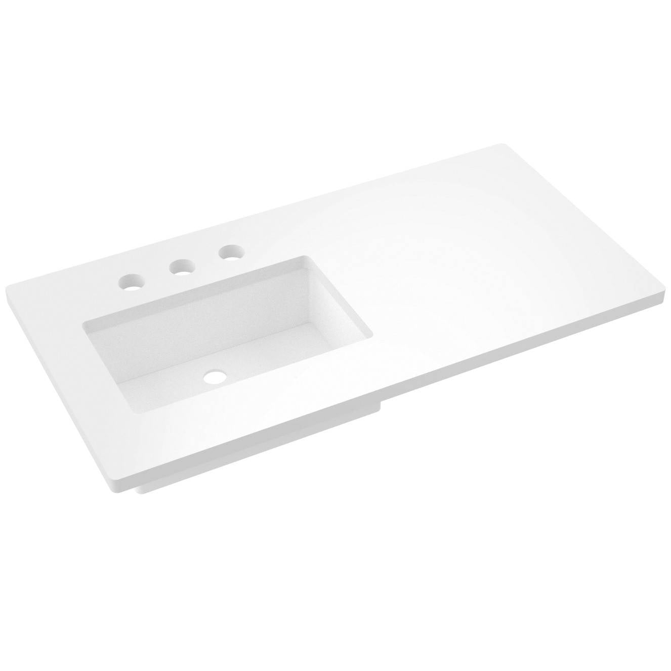 43" Silestone® Quartz Vanity Top Single Rectangle Offset Sink