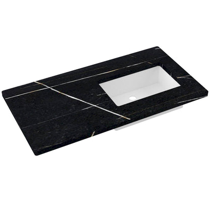 43" Silestone® Quartz Vanity Top Single Rectangle Offset Sink