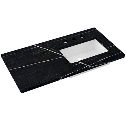 43" Silestone® Quartz Vanity Top Single Rectangle Offset Sink
