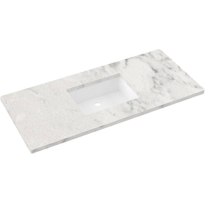 49" Silestone® Quartz Vanity Top Single Rectangle Centered Sink