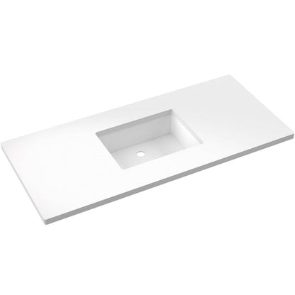 49" Silestone® Quartz Vanity Top Single Rectangle Centered Sink