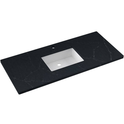 49" Silestone® Quartz Vanity Top Single Rectangle Centered Sink