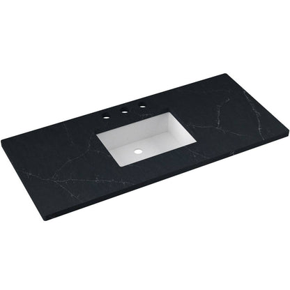 49" Silestone® Quartz Vanity Top Single Rectangle Centered Sink
