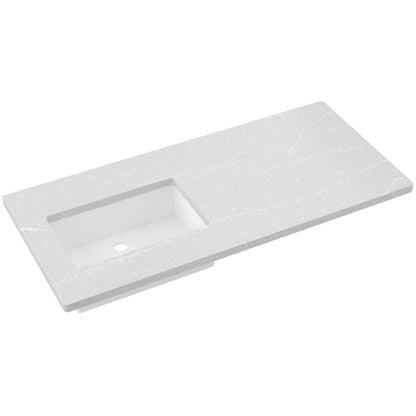 49" Silestone® Quartz Vanity Top Single Rectangle Offset Sink