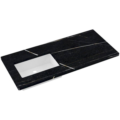 49" Silestone® Quartz Vanity Top Single Rectangle Offset Sink