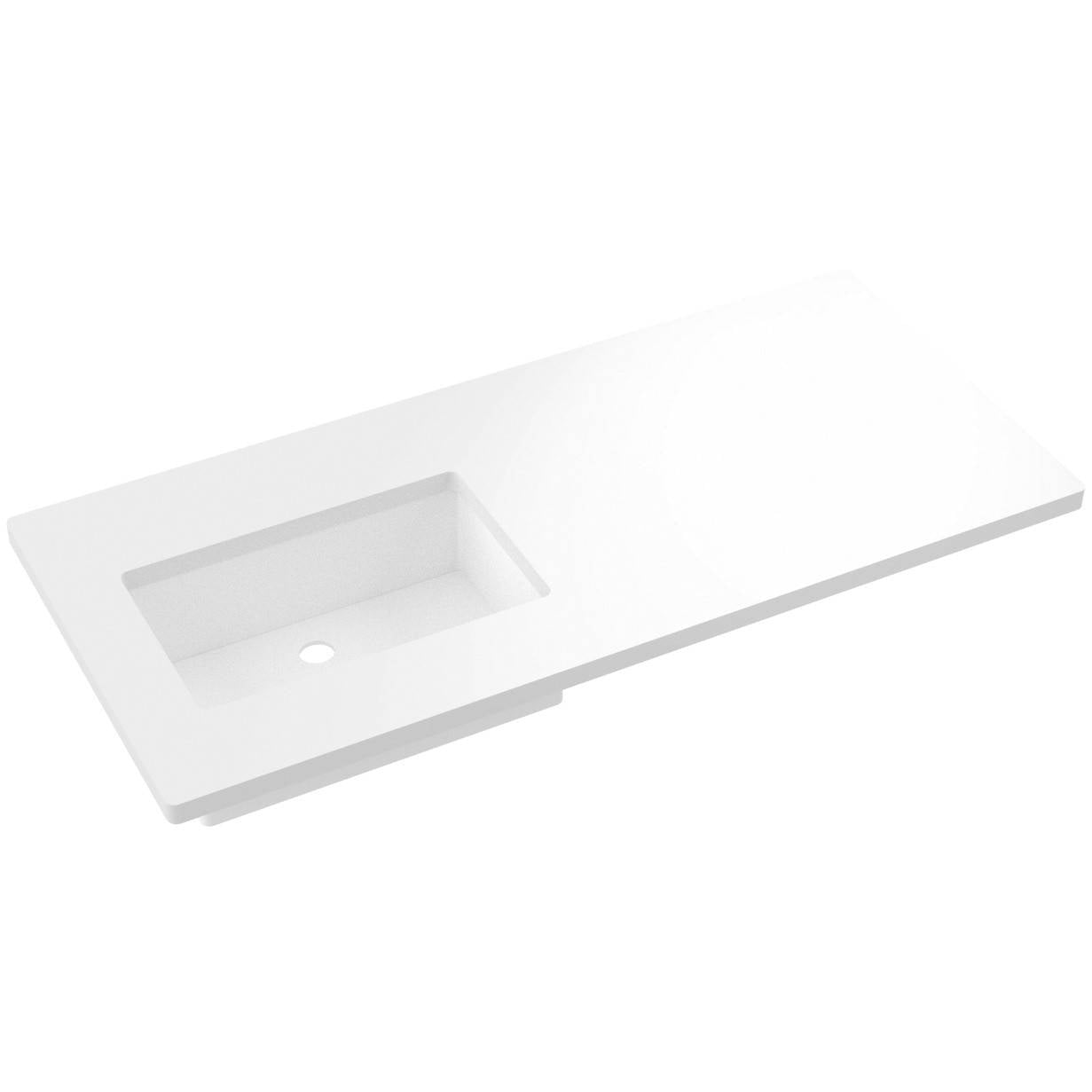 49" Silestone® Quartz Vanity Top Single Rectangle Offset Sink