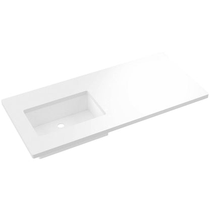 49" Silestone® Quartz Vanity Top Single Rectangle Offset Sink