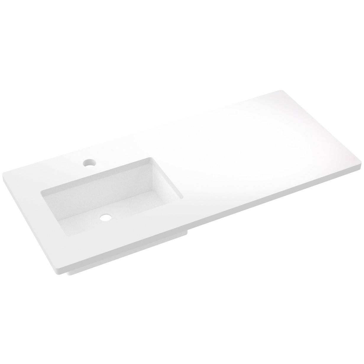 49" Silestone® Quartz Vanity Top Single Rectangle Offset Sink