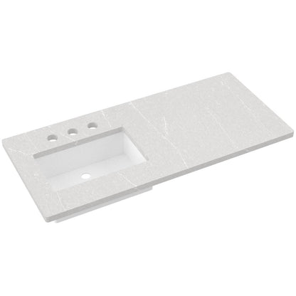 49" Silestone® Quartz Vanity Top Single Rectangle Offset Sink