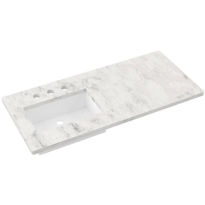 49" Silestone® Quartz Vanity Top Single Rectangle Offset Sink