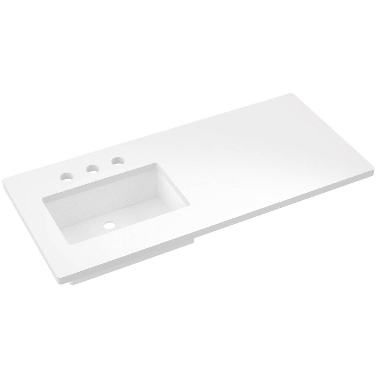 49" Silestone® Quartz Vanity Top Single Rectangle Offset Sink