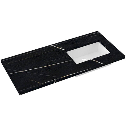 49" Silestone® Quartz Vanity Top Single Rectangle Offset Sink