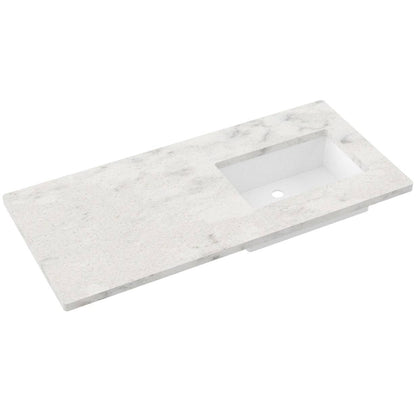 49" Silestone® Quartz Vanity Top Single Rectangle Offset Sink