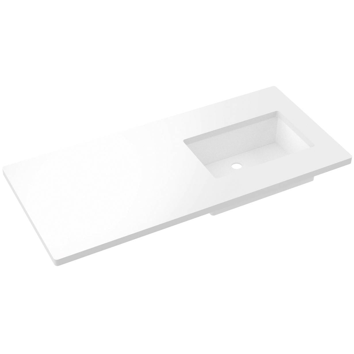 49" Silestone® Quartz Vanity Top Single Rectangle Offset Sink