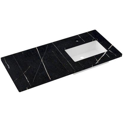 49" Silestone® Quartz Vanity Top Single Rectangle Offset Sink