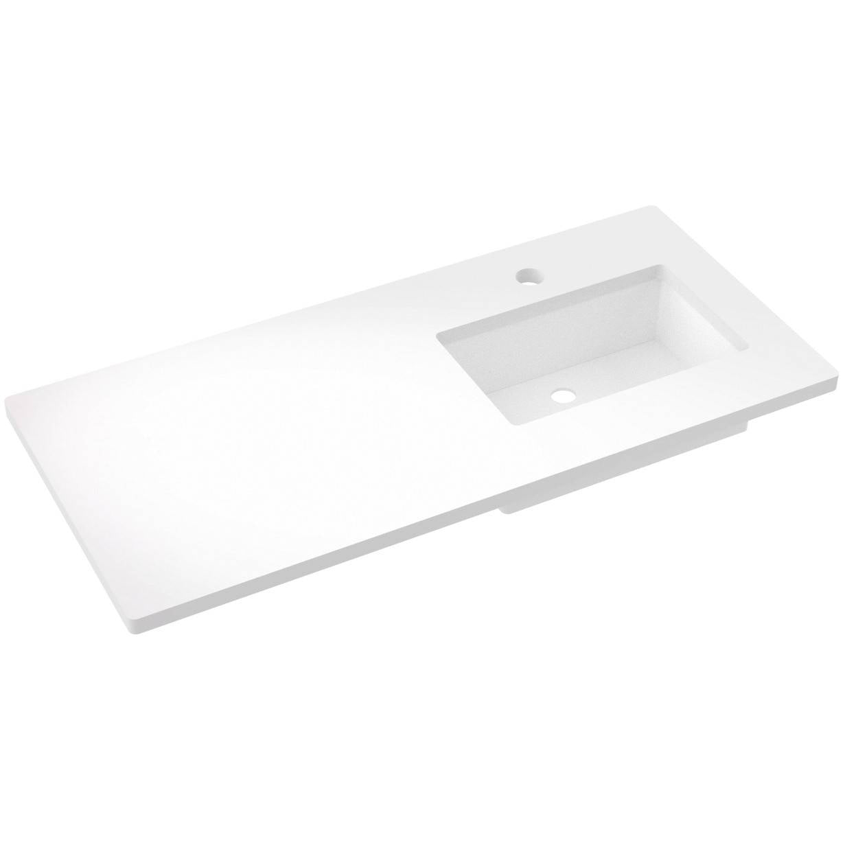 49" Silestone® Quartz Vanity Top Single Rectangle Offset Sink