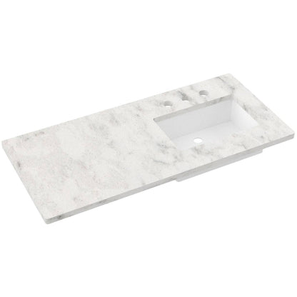 49" Silestone® Quartz Vanity Top Single Rectangle Offset Sink