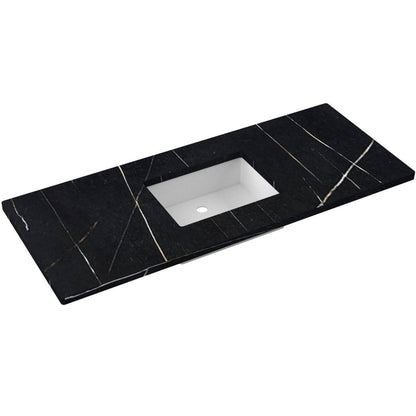 55" Silestone® Quartz Vanity Top Single Rectangle Centered Sink