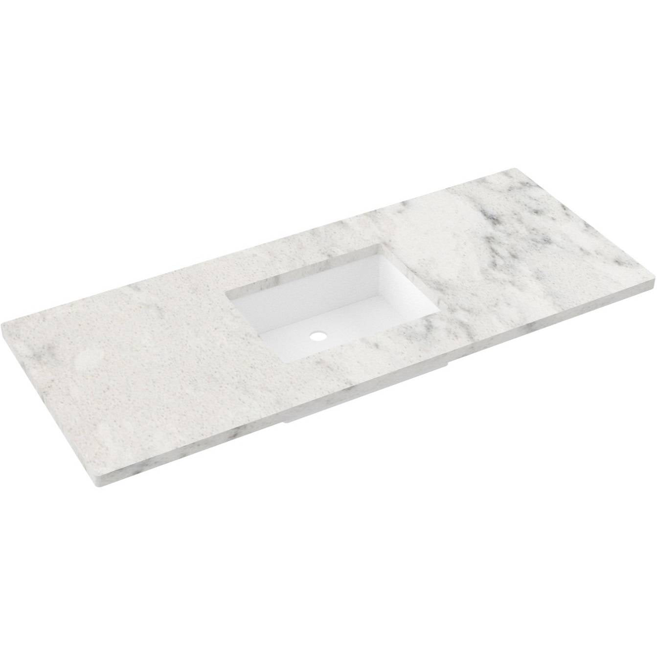55" Silestone® Quartz Vanity Top Single Rectangle Centered Sink