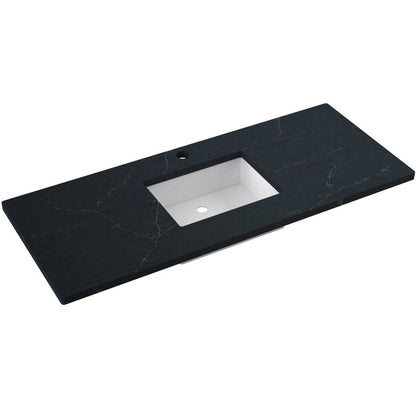 55" Silestone® Quartz Vanity Top Single Rectangle Centered Sink