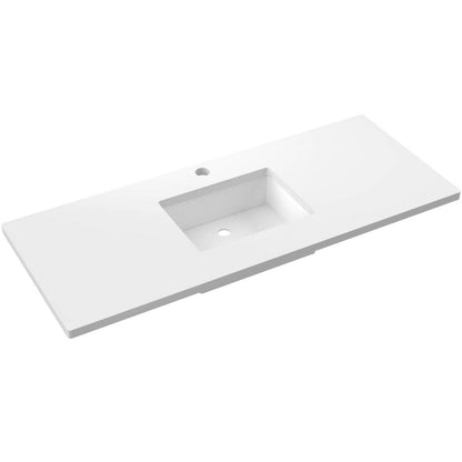 55" Silestone® Quartz Vanity Top Single Rectangle Centered Sink