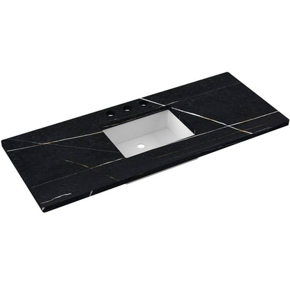 55" Silestone® Quartz Vanity Top Single Rectangle Centered Sink