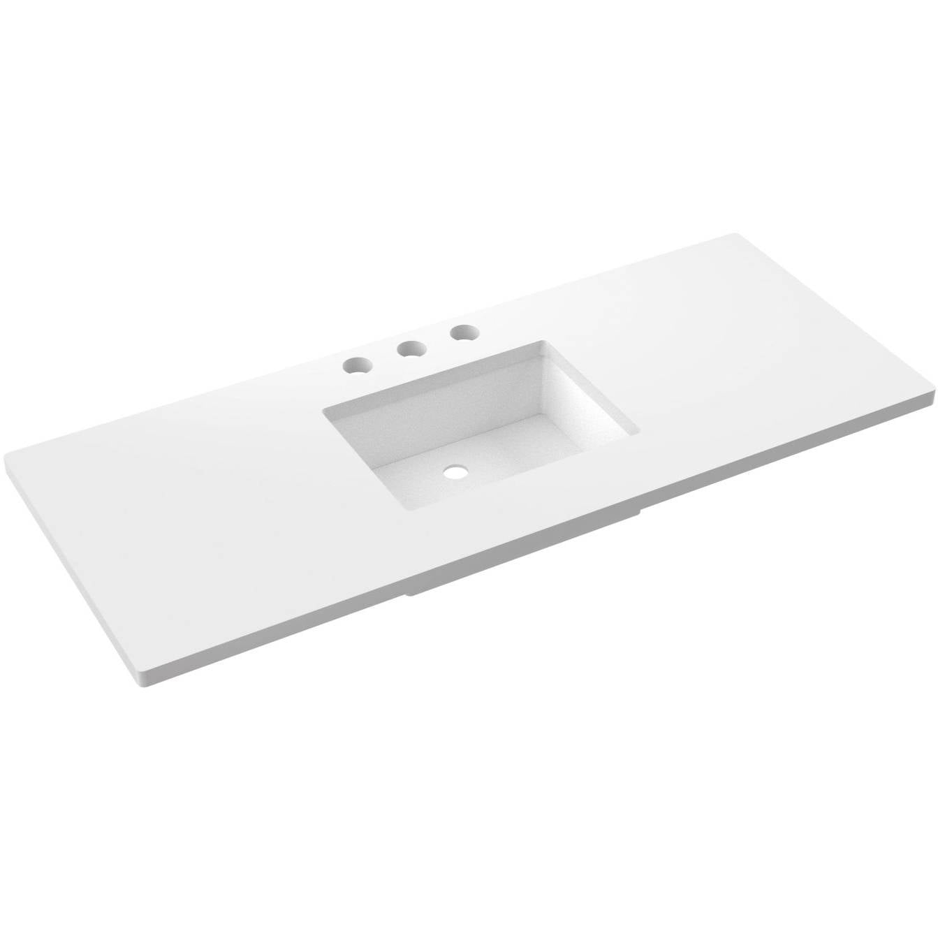 55" Silestone® Quartz Vanity Top Single Rectangle Centered Sink