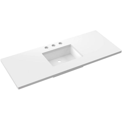 55" Silestone® Quartz Vanity Top Single Rectangle Centered Sink