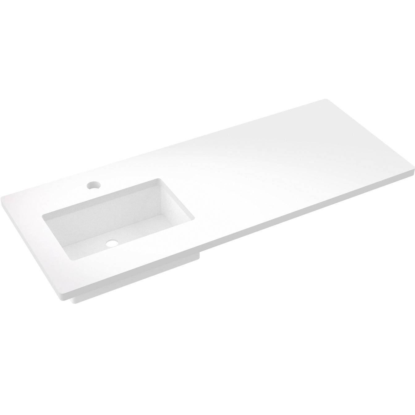 55" Silestone® Quartz Vanity Top Single Rectangle Offset Sink