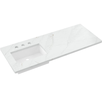 55" Silestone® Quartz Vanity Top Single Rectangle Offset Sink