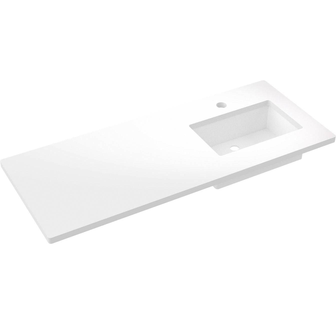 55" Silestone® Quartz Vanity Top Single Rectangle Offset Sink