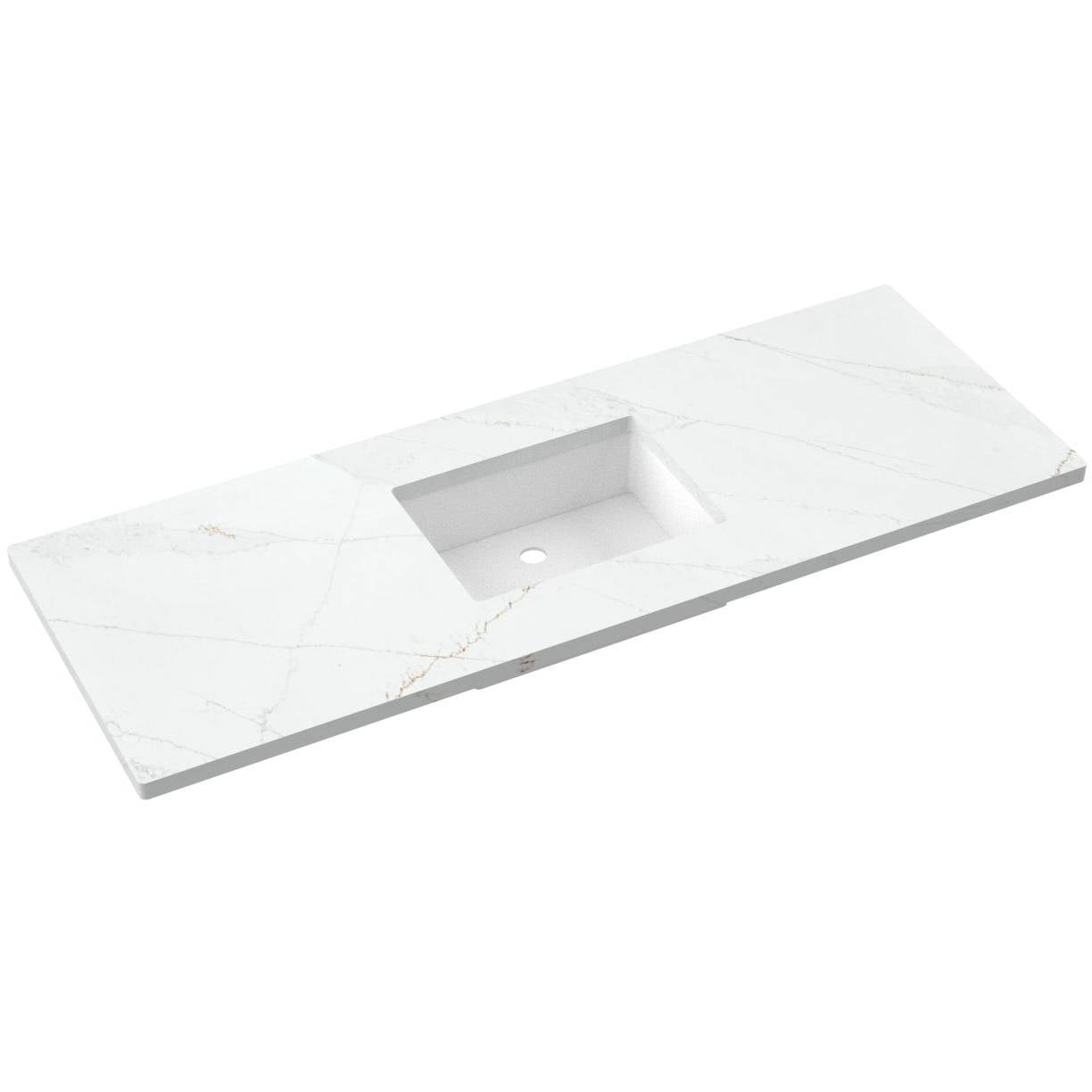 61" Silestone® Quartz Vanity Top Single Rectangle Centered Sink