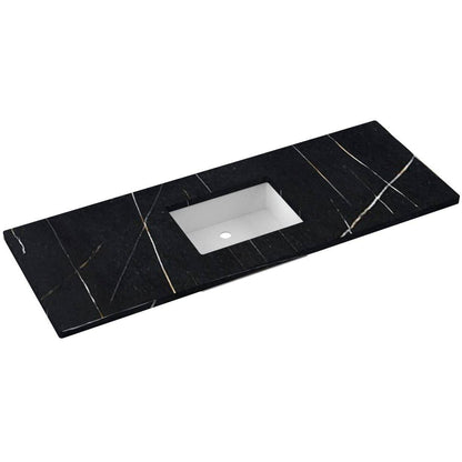 61" Silestone® Quartz Vanity Top Single Rectangle Centered Sink