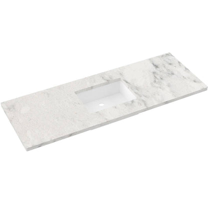 61" Silestone® Quartz Vanity Top Single Rectangle Centered Sink