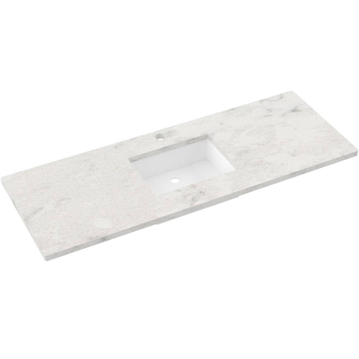 61" Silestone® Quartz Vanity Top Single Rectangle Centered Sink