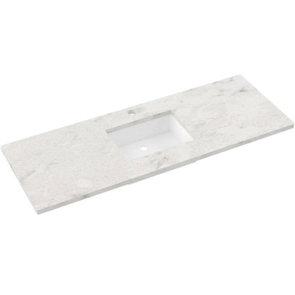 61" Silestone® Quartz Vanity Top Single Rectangle Centered Sink