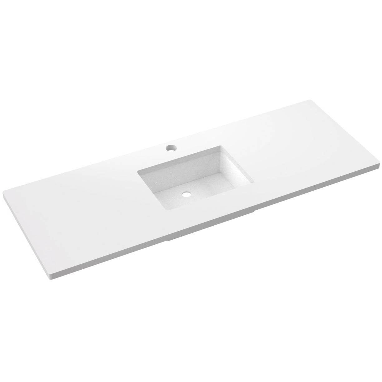 61" Silestone® Quartz Vanity Top Single Rectangle Centered Sink