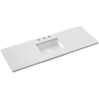 61" Silestone® Quartz Vanity Top Single Rectangle Centered Sink