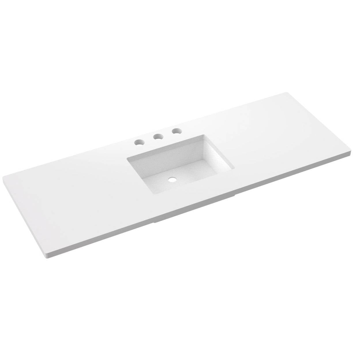 61" Silestone® Quartz Vanity Top Single Rectangle Centered Sink