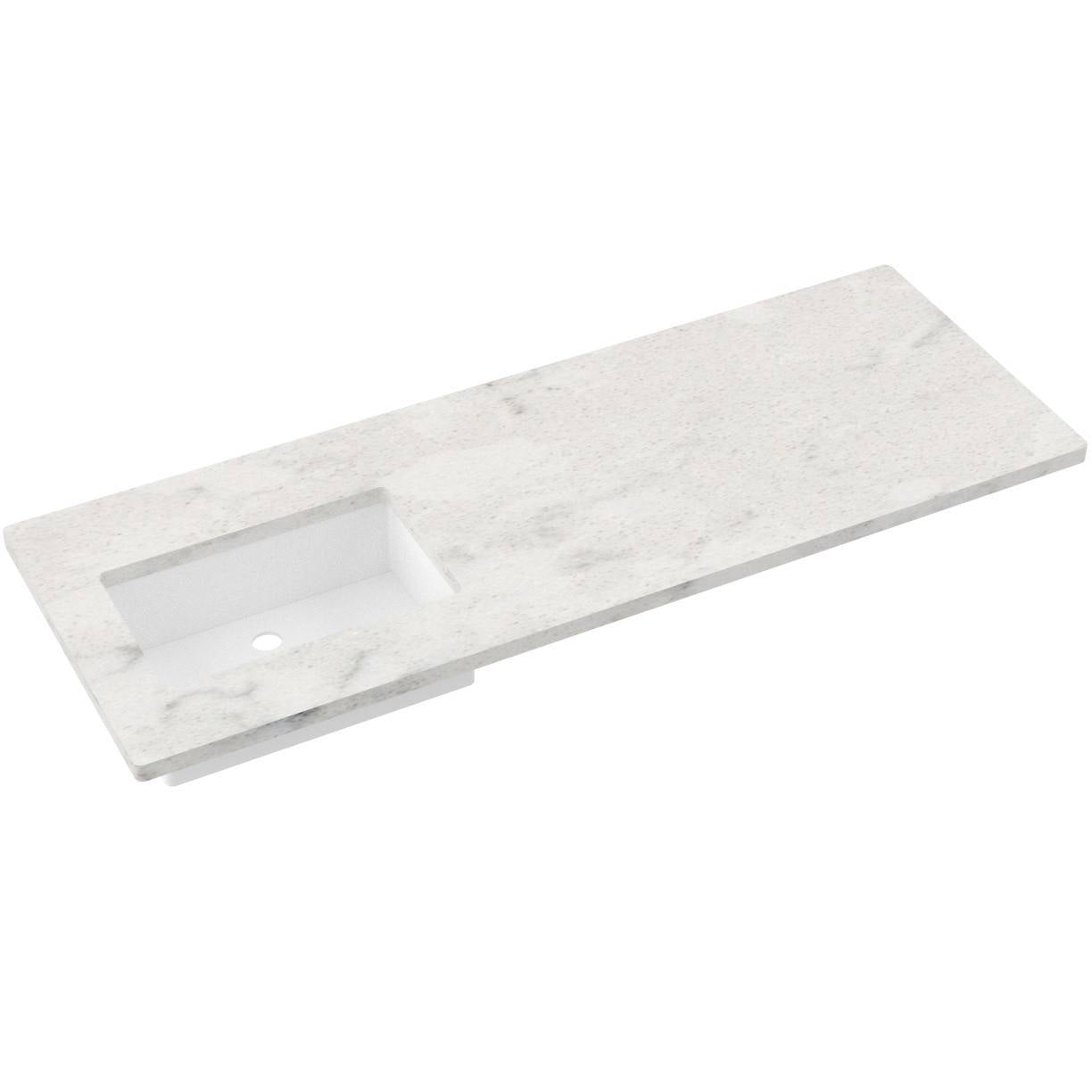 61" Silestone® Quartz Vanity Top Single Rectangle Offset Sink