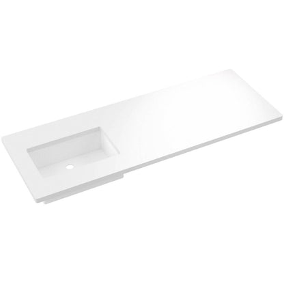 61" Silestone® Quartz Vanity Top Single Rectangle Offset Sink