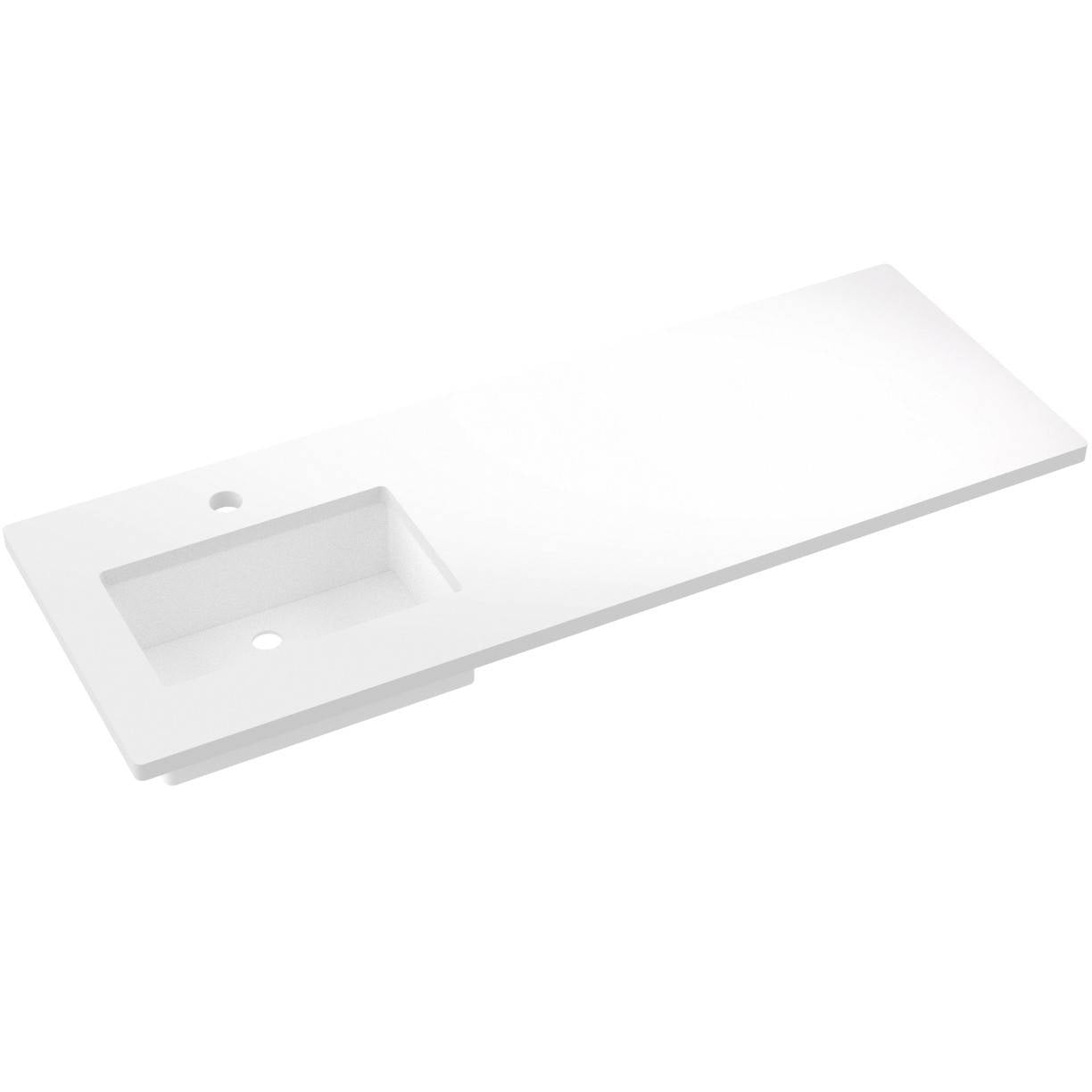 61" Silestone® Quartz Vanity Top Single Rectangle Offset Sink