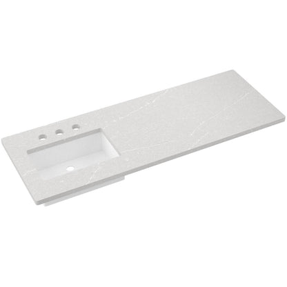 61" Silestone® Quartz Vanity Top Single Rectangle Offset Sink