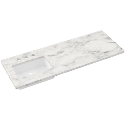 61" Silestone® Quartz Vanity Top Single Rectangle Offset Sink