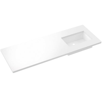 61" Silestone® Quartz Vanity Top Single Rectangle Offset Sink