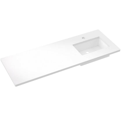 61" Silestone® Quartz Vanity Top Single Rectangle Offset Sink