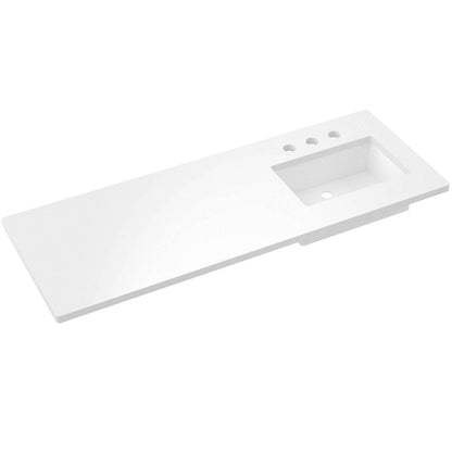 61" Silestone® Quartz Vanity Top Single Rectangle Offset Sink